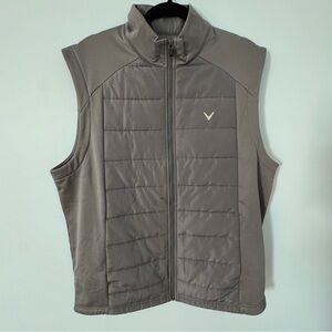 Men’s Callaway Golf Grey Puffer Water Repellent Full Zip Vest -  Men's Size XL